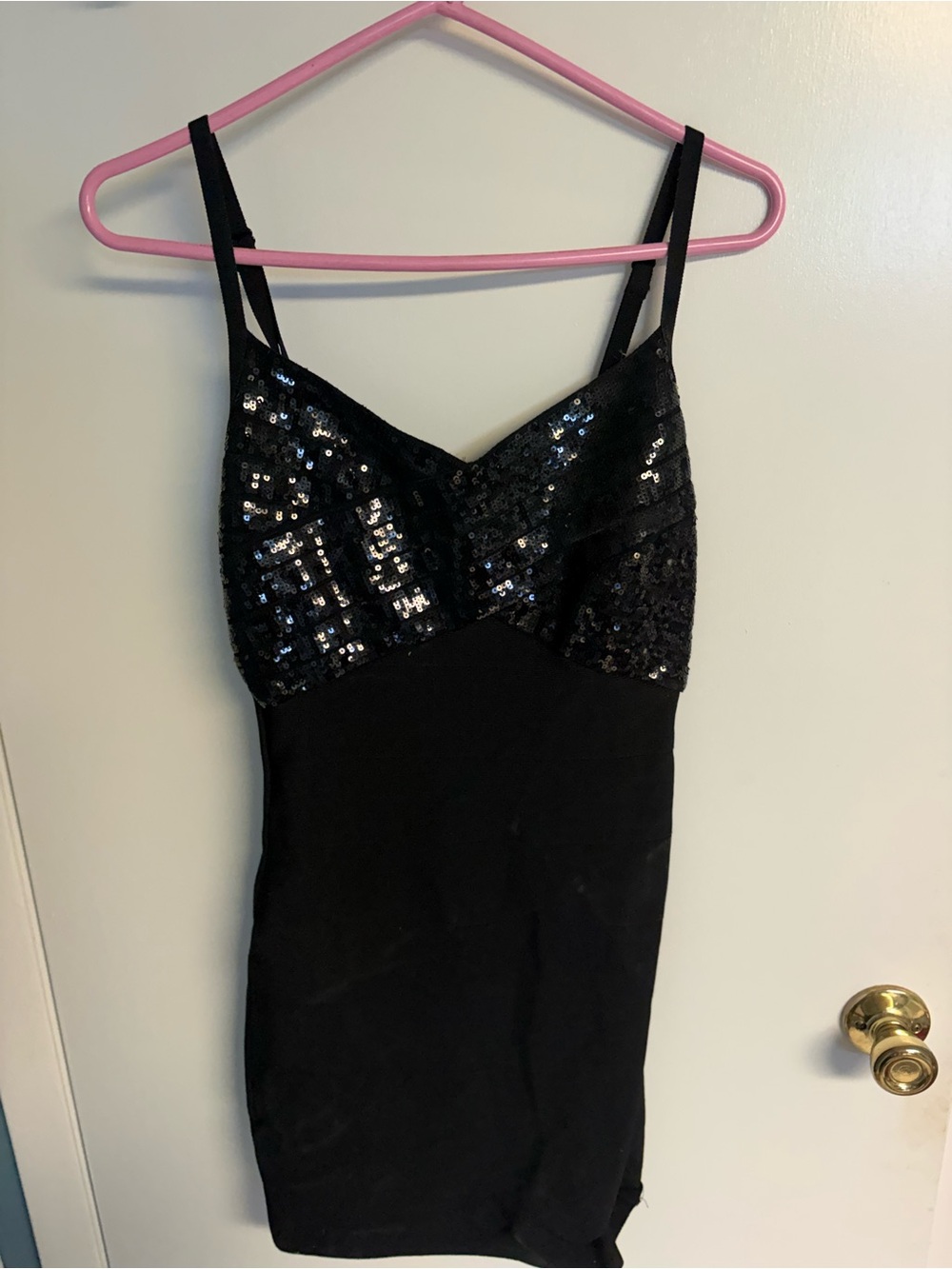 Guess Black Sequin Mini Dress